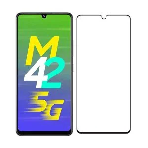 Excicore Tempered Glass Screen Protector For Samsung M42 5G, Edge To Edge Screen Coverage With Camera