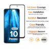 Excicore Tempered Glass Screen Guard for Redmi 10 Prime(Black) Edge to Edge Screen Coverage with Easy Installation Kit - Image 3