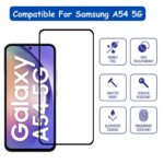 Excicore Tempered Glass Screen Protector for Samsung Galaxy A54 5G with Edge to Edge Screen Coverage Guard - Image 2