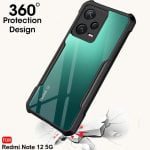 Back Cover Case for Mi Redmi Note 12 5G |Shockproof Crystal Clear|360 Degree Protection | Protective & Premium Design | Transparent - Image 3
