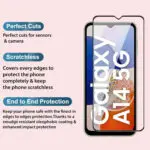 Excicore Tempered Glass Screen Protector For Samsung Galaxy A14 5G With Edge To Edge Protection - Image 4