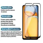 Durable Tempered Glass Screen Protector for Redmi 13C / 13C 5G / Poco C65 (Black) with Edge to Edge Coverage - Image 5