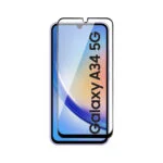 Tempered Glass for Samsung Galaxy A34 (Black) Edge to Edge , Pack of 1