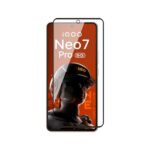 Tempered Glass for vivo iQOO Neo 7 (Black) , Edge to Edge , Pack of 1