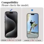 Privacy Tempered Glass Screen Protector for iPhone 15 Pro Max - Image 2