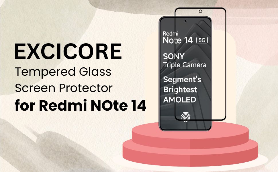redmi note 14 tempered glass screen protector