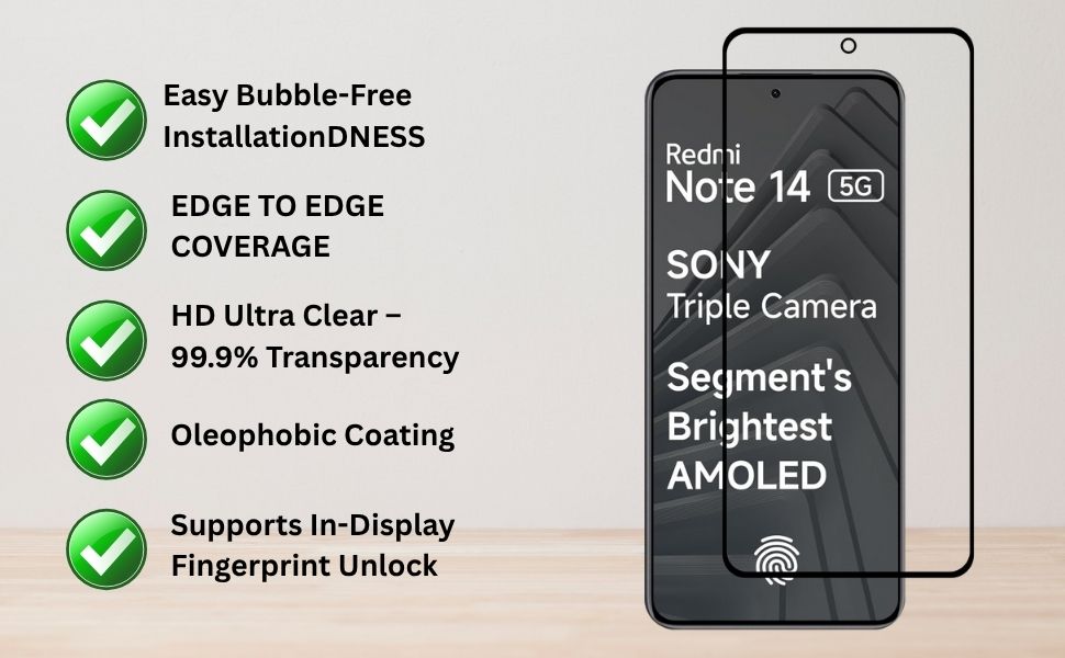 tempered glass for redmi note 14