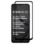 redmi 15 tempered glass