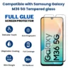 Excicore Samsung Galaxy M36 5G Tempered Glass Screen Protector – Edge-to-Edge, Anti-Scratch, HD Clear - Image 2