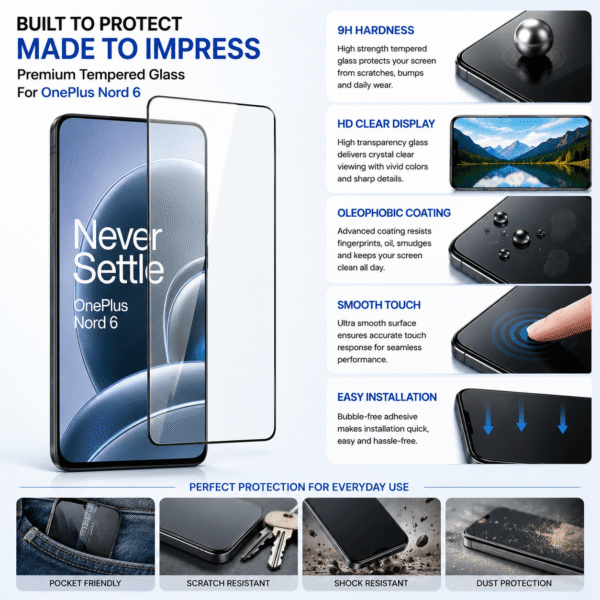 tempered glass for oneplus nord 6